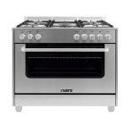 SARO Multifunktionskomfur TS95C61LX – 5 Gasblus & 115L El-ovn – Italiensk Kvalitet - Gastro Inventar SARO Multifunktionskomfur TS95C61LX – 5 Gasblus & 115L El-ovn – Italiensk Kvalitet