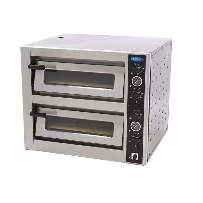Deluxe Dobbelt Pizzaovn 4 + 4 x 30 cm - 400 V