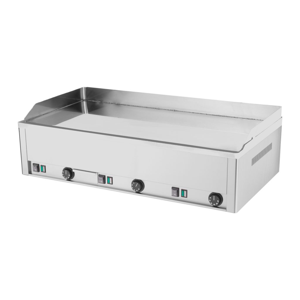 Krom elektrisk stegeplade 99 x 54 cm glat - GC