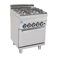 GC 4 burner gas stove with gas oven 1/1 GN