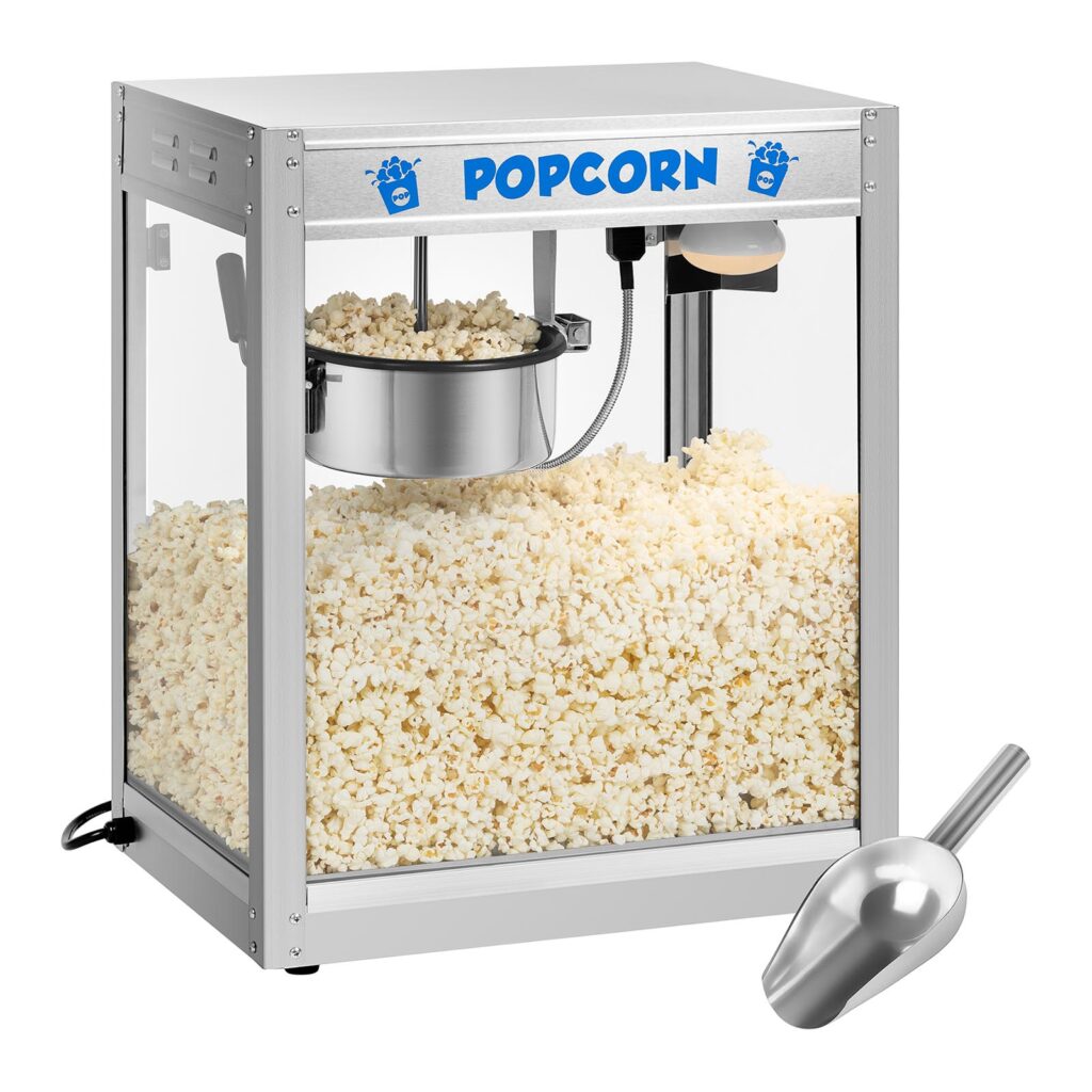 Popcornmaskine - rustfrit stål