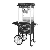 Popcorn maskine Popcornmaskine med vogn – retrodesign – sort