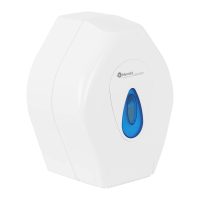 Hoteludstyr Toiletrulleholder – 19 cm i diameter – vægmontering – hvid