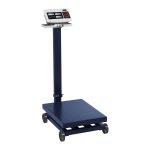 Industrivægt - 600 kg / 100 g - LCD - på hjul
