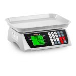 Butiksvægt - 30 kg / 1 g - 28,8 x 21,8 cm - LCD-display - Gastro Inventar Butiksvægt - 30 kg / 1 g - 28,8 x 21,8 cm - LCD-display