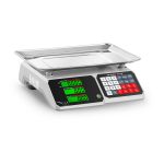 Butiksvægt - 30 kg / 1 g - 34,1 x 24,1 cm - LCD-display