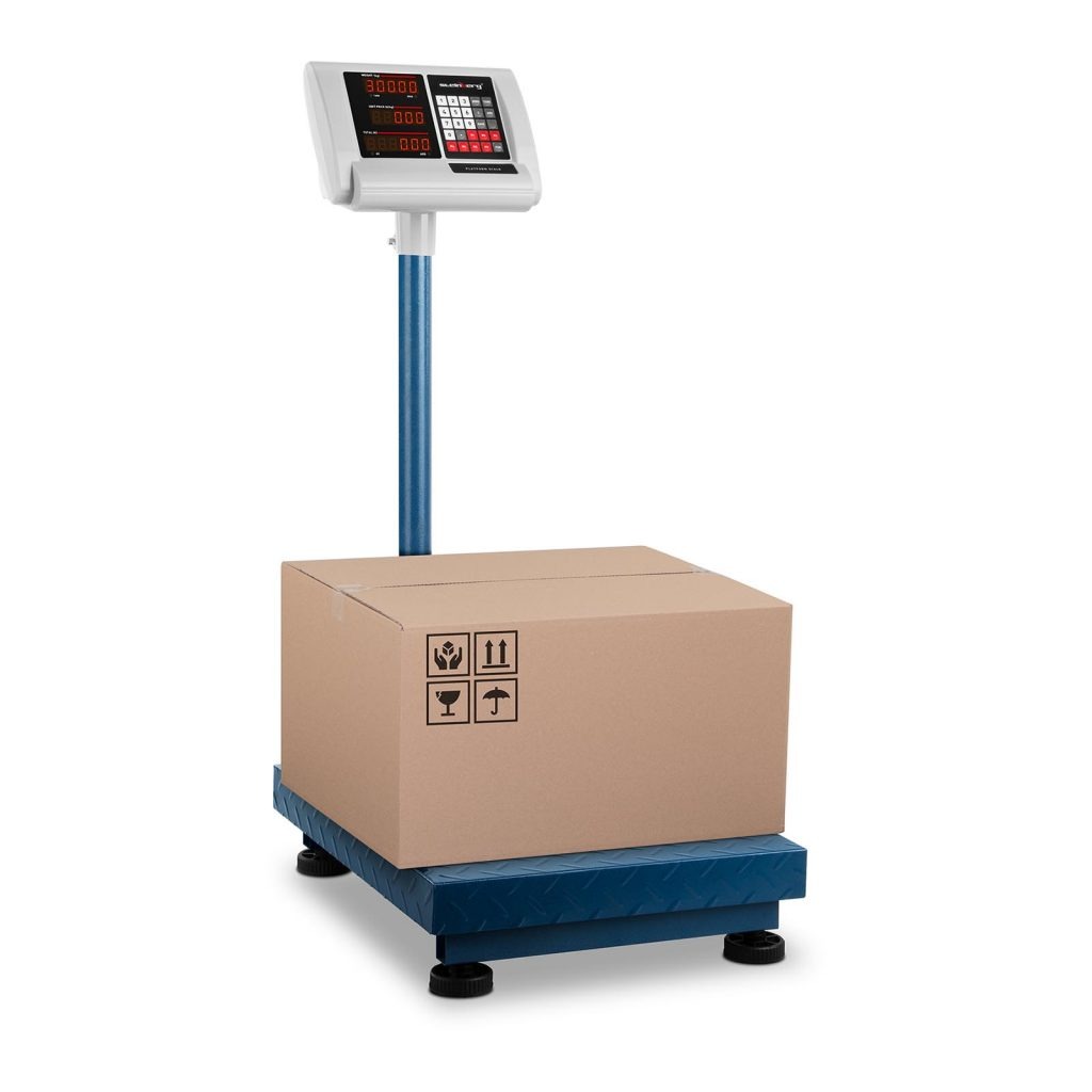Industrivægt - 300 kg / 50 g - 40 x 50 cm - sammenklappeligt display