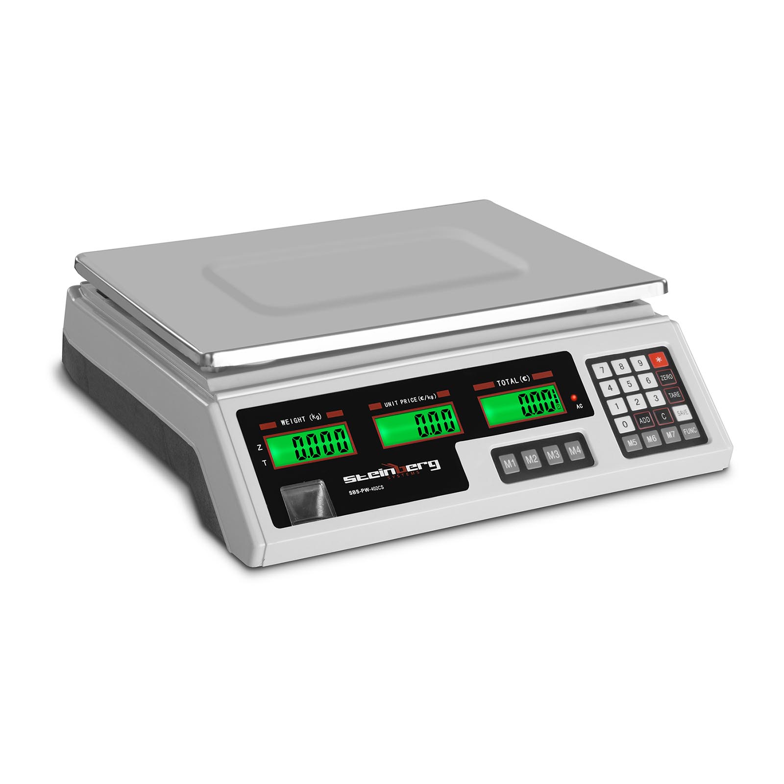 Butiksvægt - 40 kg / 2 g - 33,9 x 23,3 x 0,6 cm - Gastro Inventar Butiksvægt - 40 kg / 2 g - 33,9 x 23,3 x 0,6 cm
