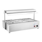Bain Marie - inkl. 6 GN-beholdere og kødbakke - Gastro Inventar Bain Marie - inkl. 6 GN-beholdere og kødbakke