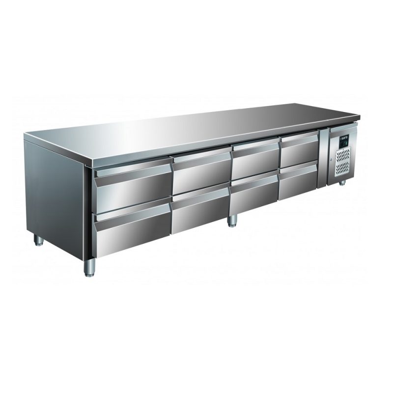 Kølebord 4 x 2 skuffer 131 liter