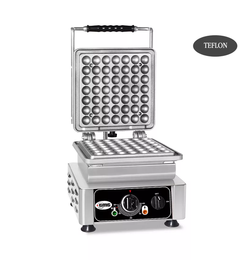 Professionel mini-pandekage maskine (2,2 kW) til 49 stk. (Ø 3 cm). Robuste støbejernsplader, 50-300 °C og rustfrit stål. - Gastro Inventar Professionel mini-pandekage maskine (2,2 kW) til 49 stk. (Ø 3 cm). Robuste støbejernsplader, 50-300 °C og rustfrit stål.