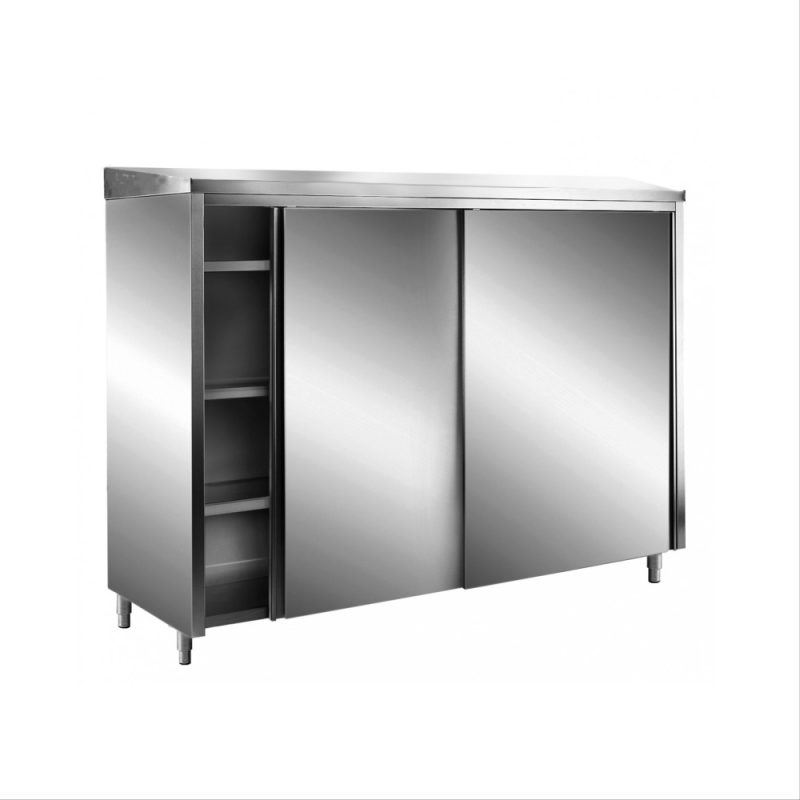 Arbejdsskab i rustfrit stål - 120x70x214 cm