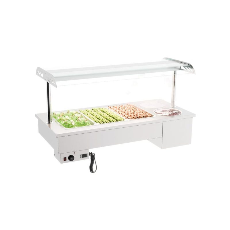 Bain marie enhed med skåle - 3X 1/1 GN