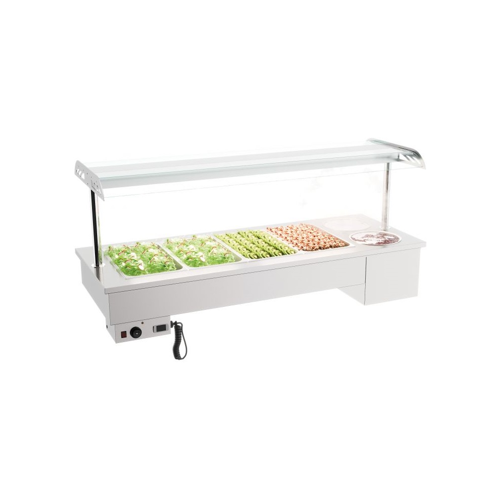 Bain marie enhed med skåle - 4X 1/1 GN - Gastro Inventar Bain marie enhed med skåle - 4X 1/1 GN