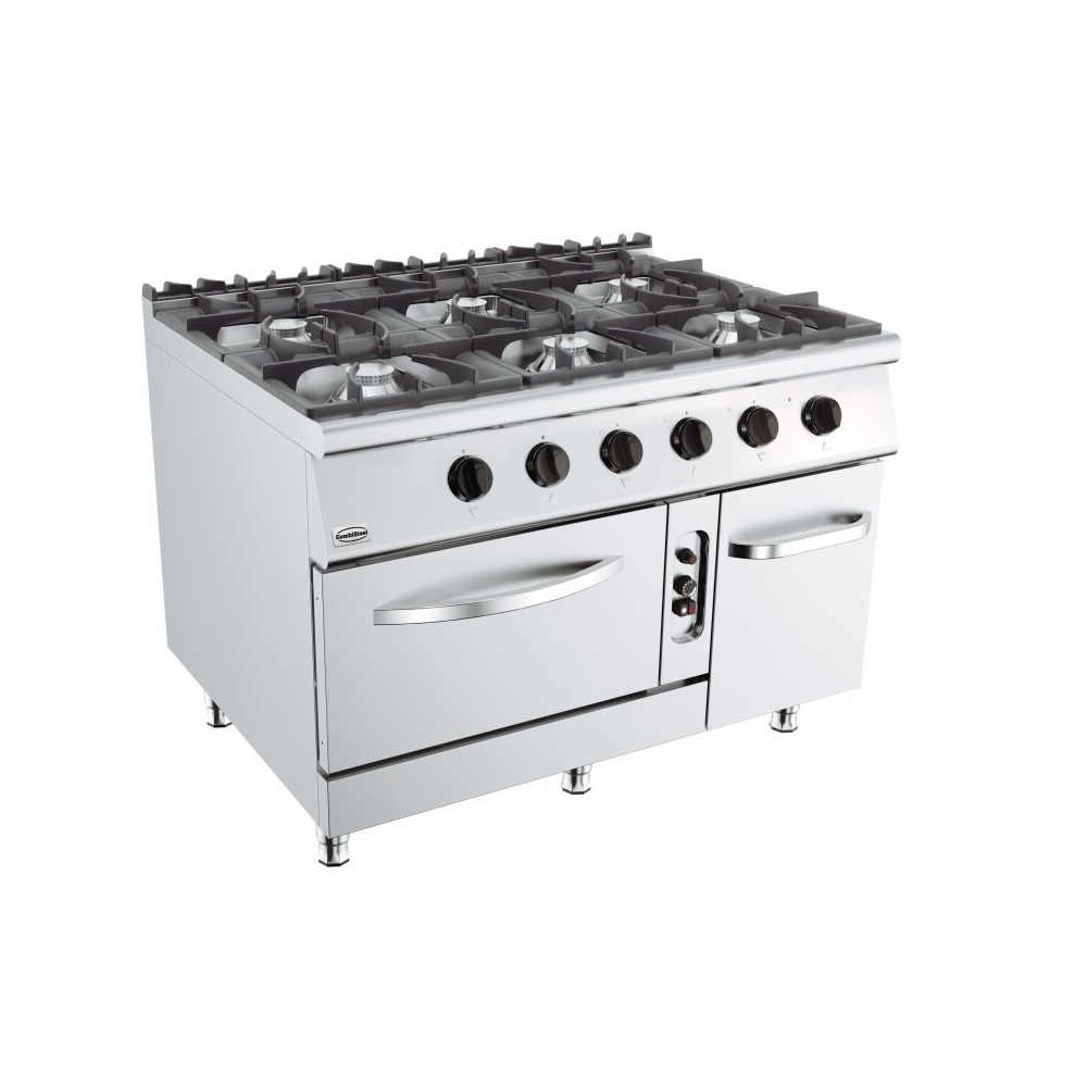 Gas komfur med gasovn - 1200x900x900 mm - Gastro Inventar Gas komfur med gasovn - 1200x900x900 mm
