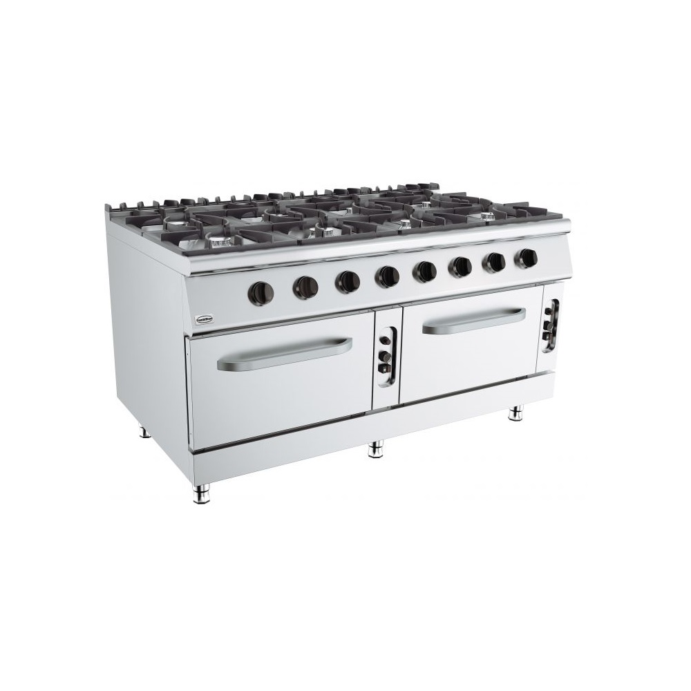 Gas komfur med gasovn - 1600x900x900 mm - Gastro Inventar Gas komfur med gasovn - 1600x900x900 mm