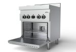 El-komfur med ovn | Brændere 4x6,5 kW - Gastro Inventar El-komfur med ovn | Brændere 4x6,5 kW