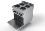 El-komfur med ovn | Brændere 4x6,5 kW - Gastro Inventar El-komfur med ovn | Brændere 4x6,5 kW