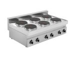 Professionel komfur - elektrisk - 6 plader - Gastro Inventar Professionel komfur - elektrisk - 6 plader