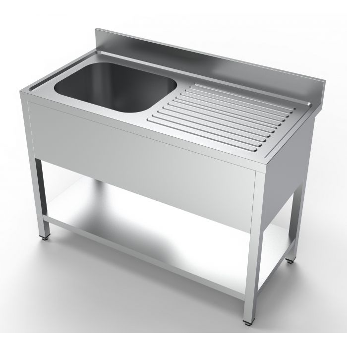 Stålbord med vask - 50 kg