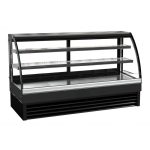 Kølemontre / Udstillingsdisk 400 liter – sort – B2000 x D680 x H1200 mm