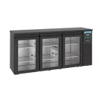 Pro Line Bar-Køler med 3 Glasdøre & Rustfrit Interiør - 500L - B1940 x D550 x H950 mm