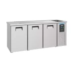 Barkølebord med Vask - Plads til Fustager - 3 Døre - B2100 x D700 x H950 mm