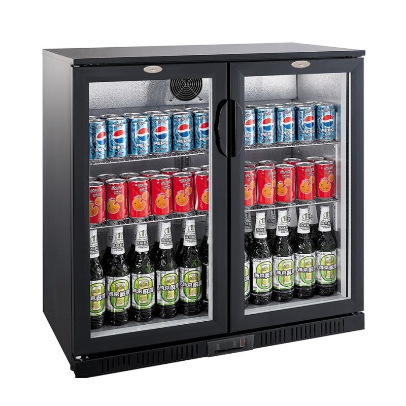 Backbar - flaskekøleskab med døre - 208 liter