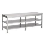 Professionel rustfri bord 2 hylder - Gastro Inventar Professionel rustfri bord 2 hylder