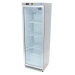 Displaykøleskab Rustfrit Stål 400 Liter - Glasdør & 0-10°C - B600 x D590 x H1850 mm - Gastro Inventar Displaykøleskab Rustfrit Stål 400 Liter - Glasdør & 0-10°C - B600 x D590 x H1850 mm