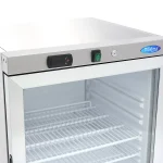 Display Køleskab med glasdør | rustfrit stål - 200L - Gastro Inventar Display Køleskab med glasdør | rustfrit stål - 200L