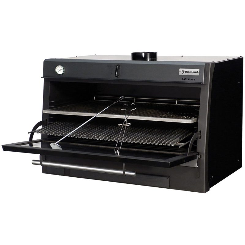 Kullgril ovn - BBQ - 150 Kg/h - sort