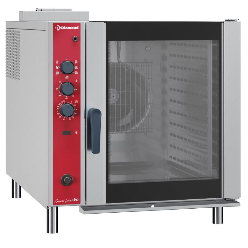 Gas Konvektionsovn 10 x GN 2/1 med Automatisk Befugter - 230 V