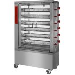 Gas kyllingegrill med hjul - 6 spid (36 kyllinger) - Gulvmodel