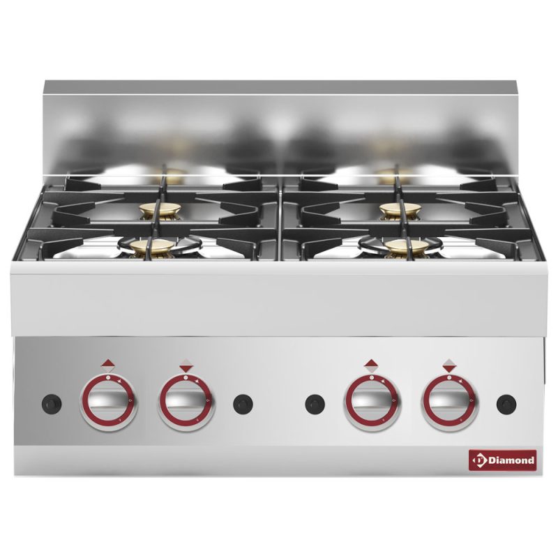 Industri til Gaskomfur (Bordmodel) - 4 Brændere - B700 x D650 x H380 mm