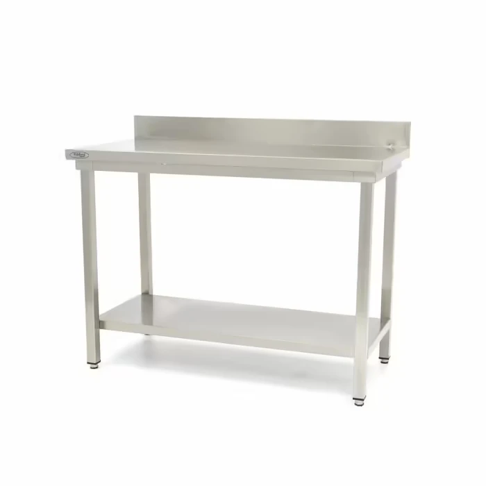Rustfri bord med kant - deluxe - 200 x 70 cm