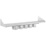 Krydderihylde stål - 5 x GN-beholdere (GN 1/9) - 90 cm