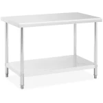 Stålbord - 120 x 70 cm - 115 kg bæreevne