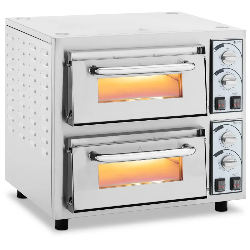 Pizzaovn - dobbelt - 4400 W - pizzadiameter 35 cm