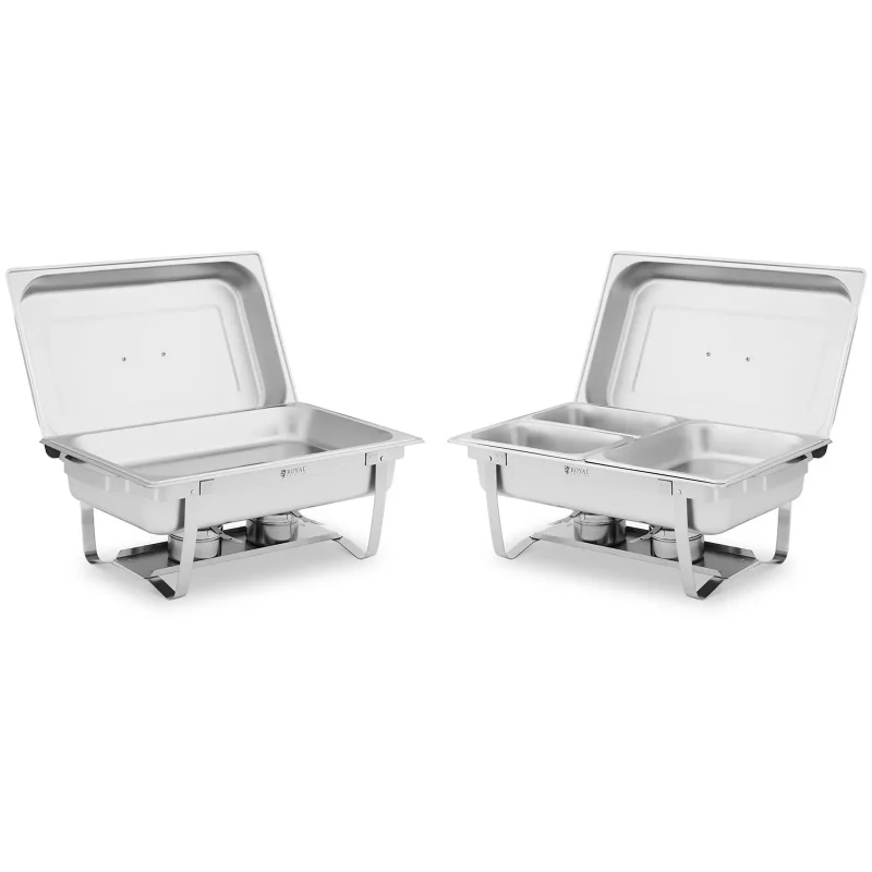 Chafing dish - 2 stk. - 2 x 8 l - inkl. GN-beholdere