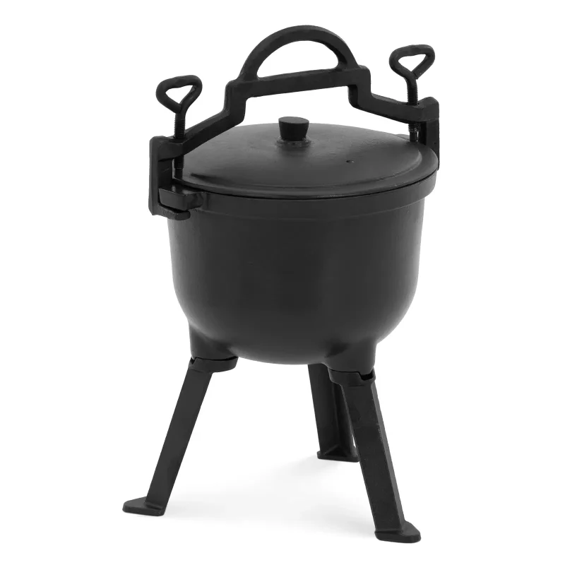 Bålgryde med låg - 4 liter - emaljeret