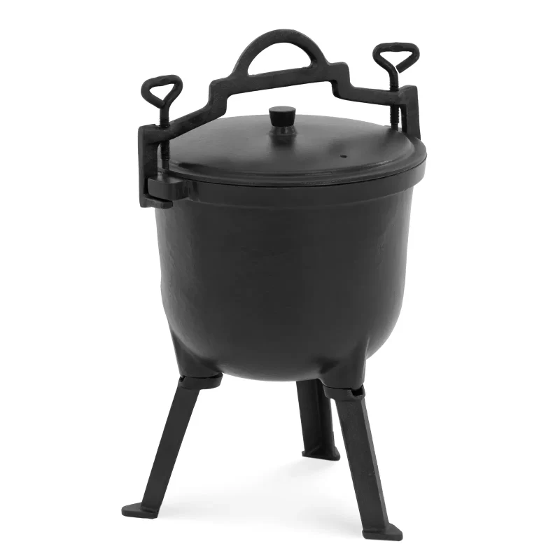 Bålgryde med låg - 7 liter - emaljeret