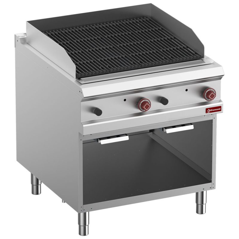 Diamond lavastensgrill - 1/1 modul - åbent skab