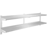 Stålhylde - dobbelt - 180 cm - Gastro Inventar Stålhylde - dobbelt - 180 cm