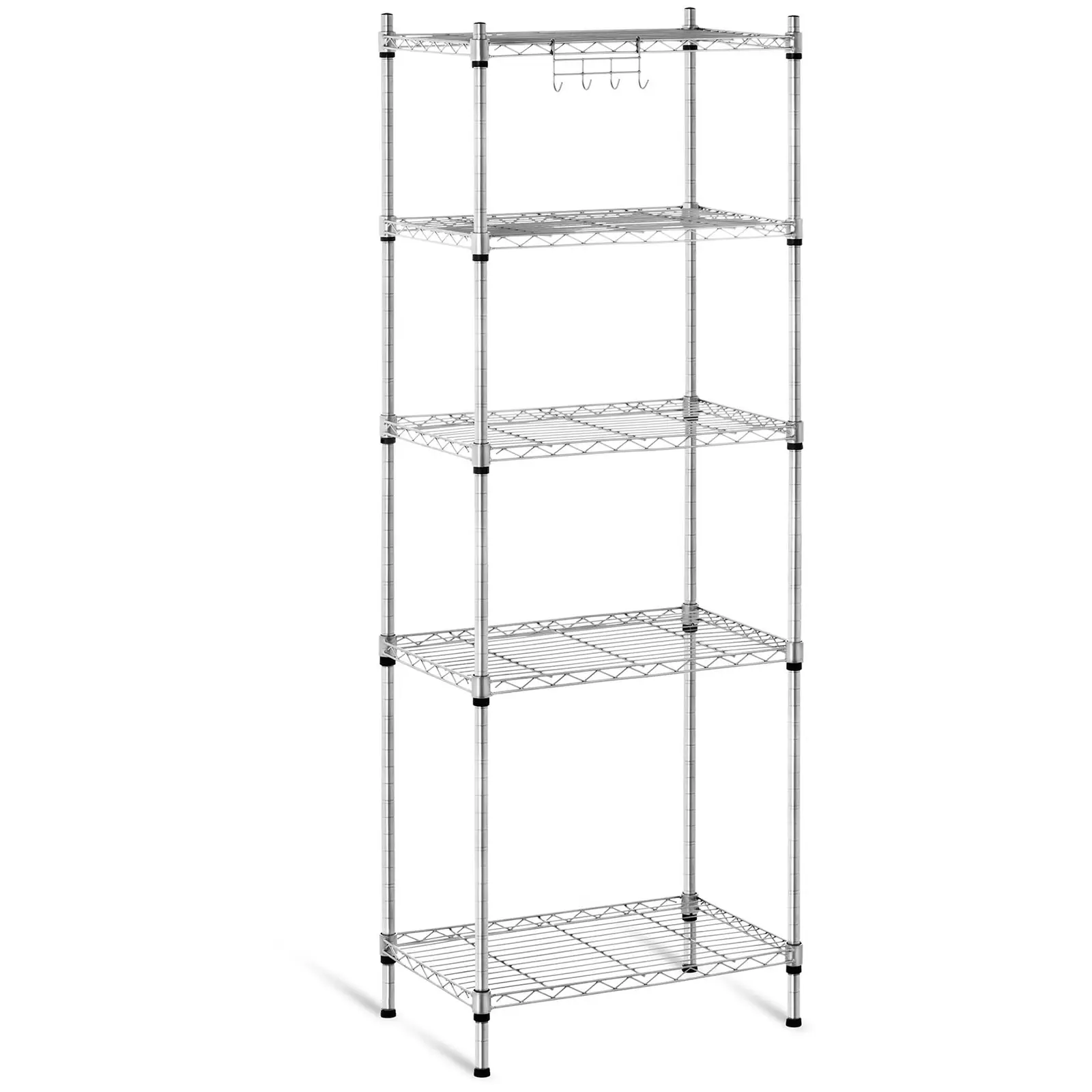 Ekstra Stabil Gitterreol - 5 Hylder (35 x 55 cm) - Samles Uden Værktøj - Gastro Inventar Ekstra Stabil Gitterreol - 5 Hylder (35 x 55 cm) - Samles Uden Værktøj