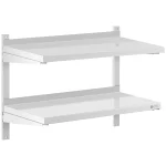 Stålhylde - dobbelt - 40 x 80 cm - Gastro Inventar Stålhylde - dobbelt - 40 x 80 cm