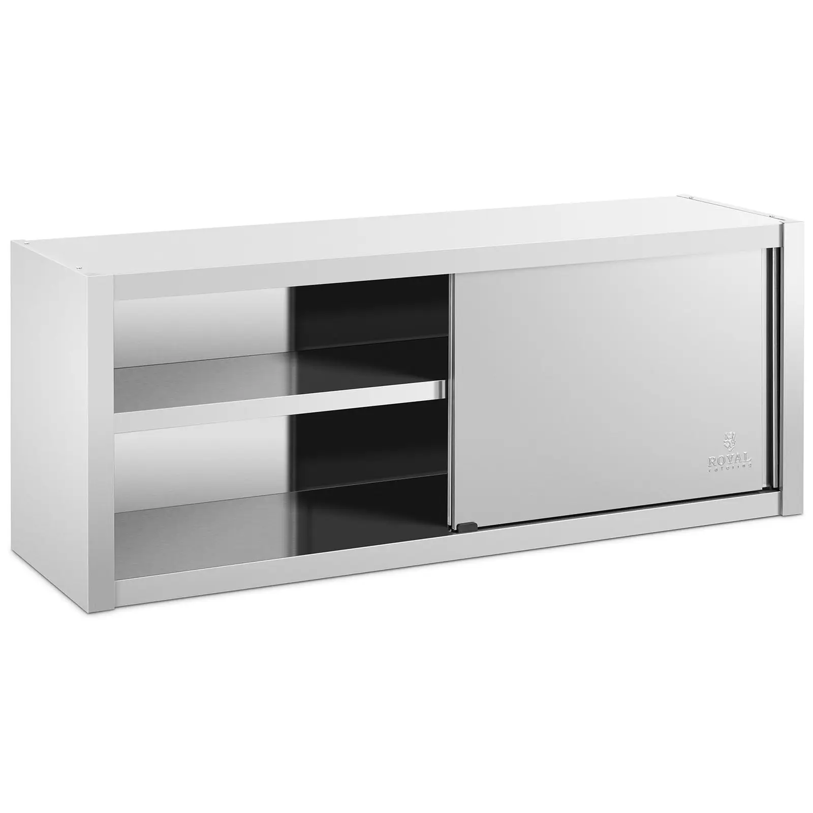 Vægskab i Rustfrit Stål – 150 x 45 x 60 cm – 2 Skydelåger – 60 kg Kapacitet - Gastro Inventar Vægskab i Rustfrit Stål – 150 x 45 x 60 cm – 2 Skydelåger – 60 kg Kapacitet