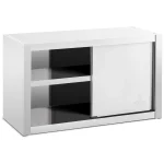 Vægskab i Rustfrit Stål – 100 x 45 x 60 cm – 2 Skydelåger – 60 kg Kapacitet