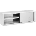 Vægskab i Rustfrit Stål – 150 x 40 x 50 cm – Ekstrem 150 kg Kapacitet – Skydelåger