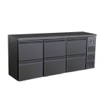 Ultimativ Bar-Køler i Sort - 6 Skuffer & 537L Kapacitet - B2002 x D513 x H860 mm - Gastro Inventar Ultimativ Bar-Køler i Sort - 6 Skuffer & 537L Kapacitet - B2002 x D513 x H860 mm